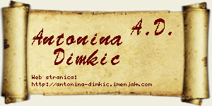Antonina Dimkić vizit kartica